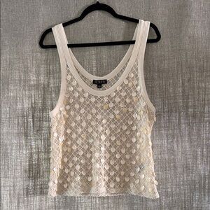 Sexy and chic J. Crew shell beaded tank.  Like new!